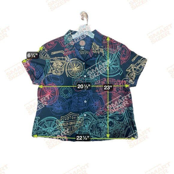 Harley Davidson Tori Richard‎ 100% Silk Button Up Shirt Women’s Large Hawaii - Picture 13 of 13
